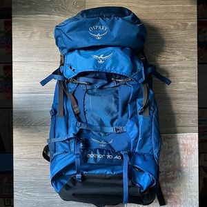 Osprey Aether AG 70 Hiking Backpack (Medium, Neptune Blue)